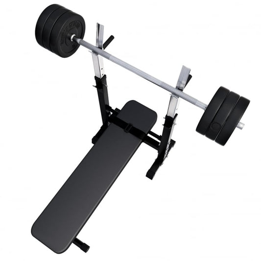 Langhantelbank-Set 38 kg – Langhantel, Gewichte & Bank für das Home-Gym