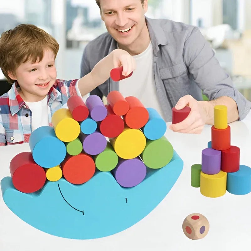 Wooden Moon Balance Toy Unisex For Babies Kids Children 2-4 Years Old