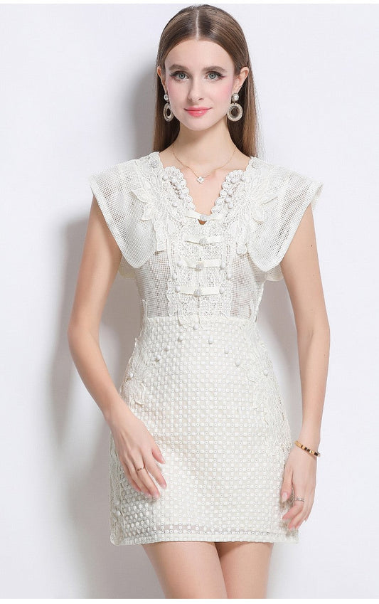 Blanche Romantic Cap Sleeve Lightweight Dress-1
