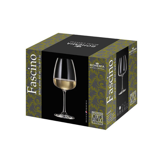 Bohemia Fascino vitvinsglas 480 ml – 6-pack