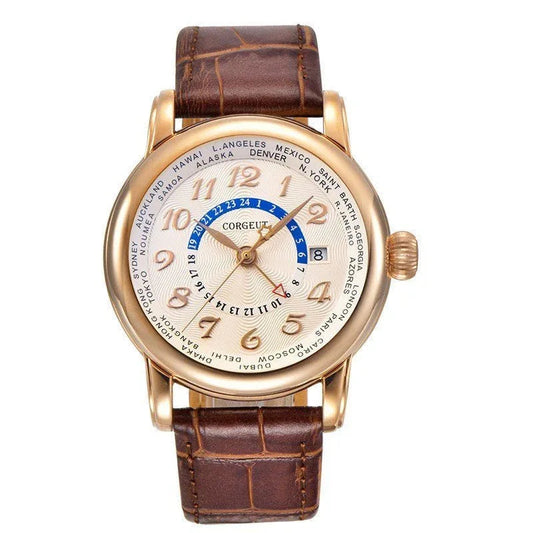 Men's Automatic Mechanical Leather Strap Watches