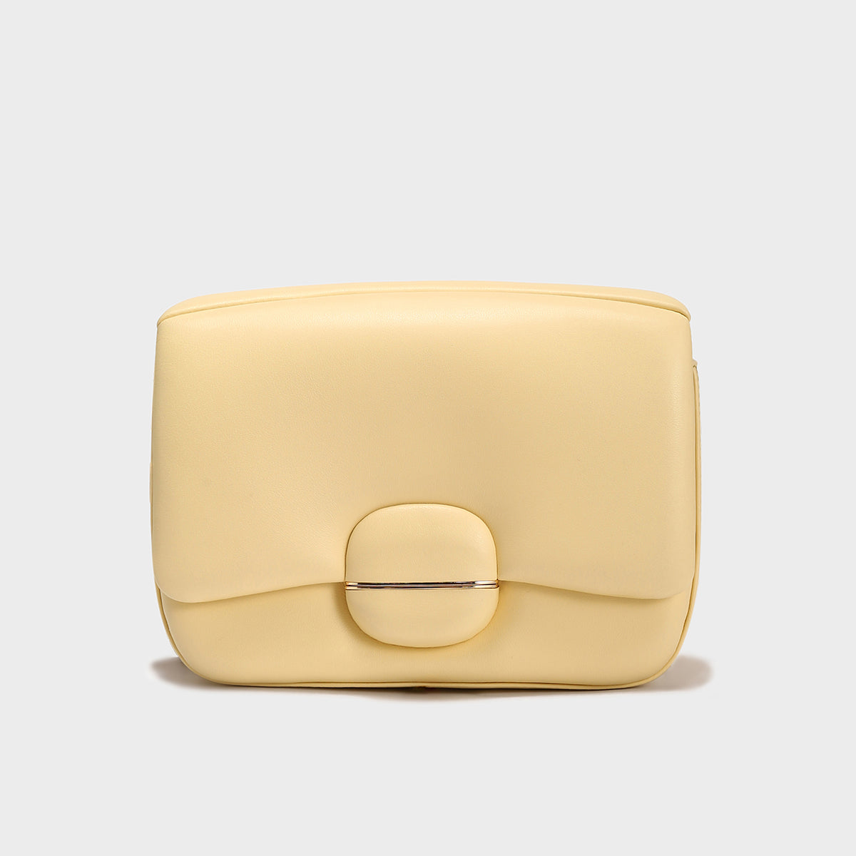 Structured Buckle Leather Shoulder Bag-7