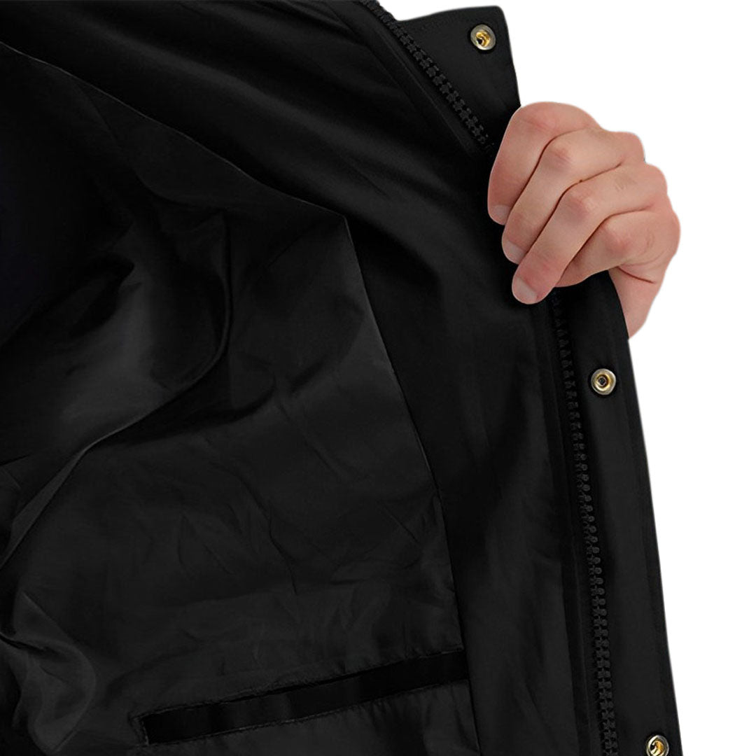 Black XL Winter Fur Hooded Thick Overcoat Jacket Stylish Lightweight Quilted Warm Puffer Coat