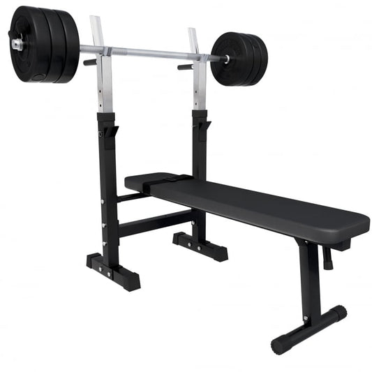 Langhantelbank-Set 38 kg – Langhantel, Gewichte & Bank für das Home-Gym