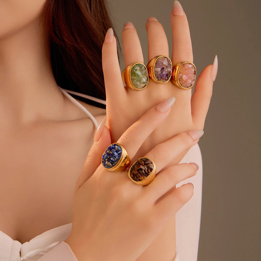 Natural Stone Statement Ring
