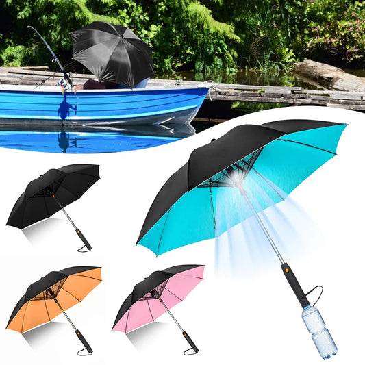 Tragbarer Regenschirm mit Ventilator und Nebel