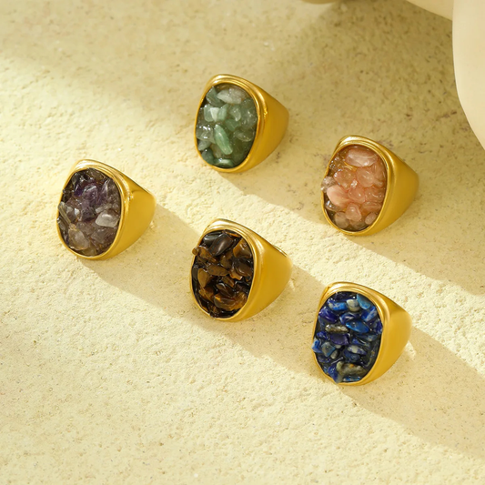 Natural Stone Statement Ring