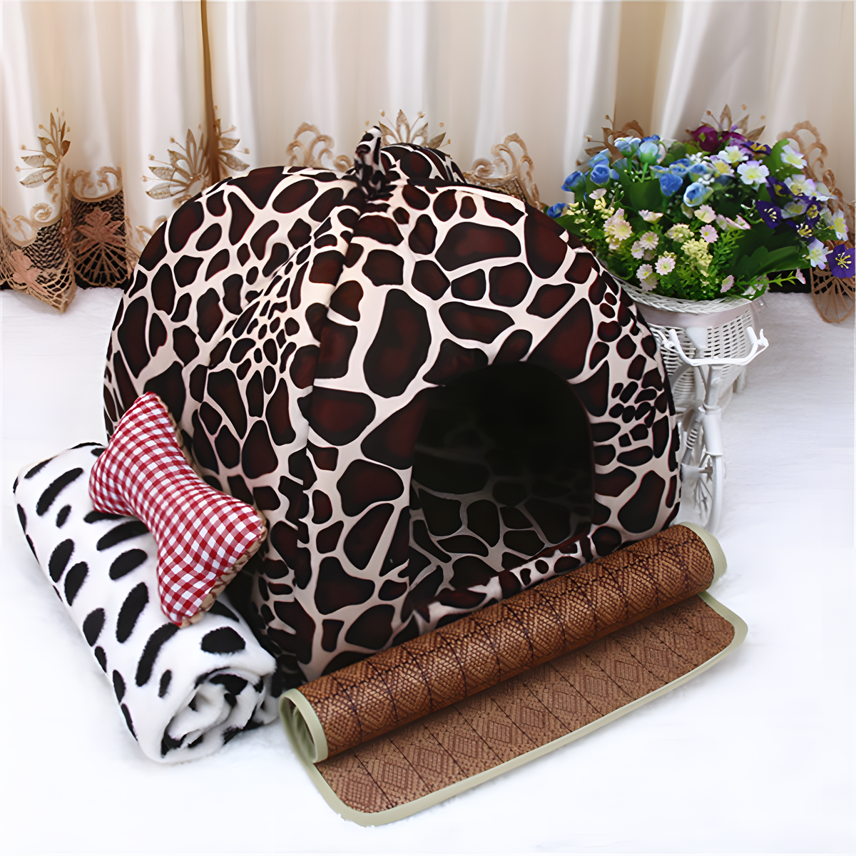 Strawberry Pet Cave Bed