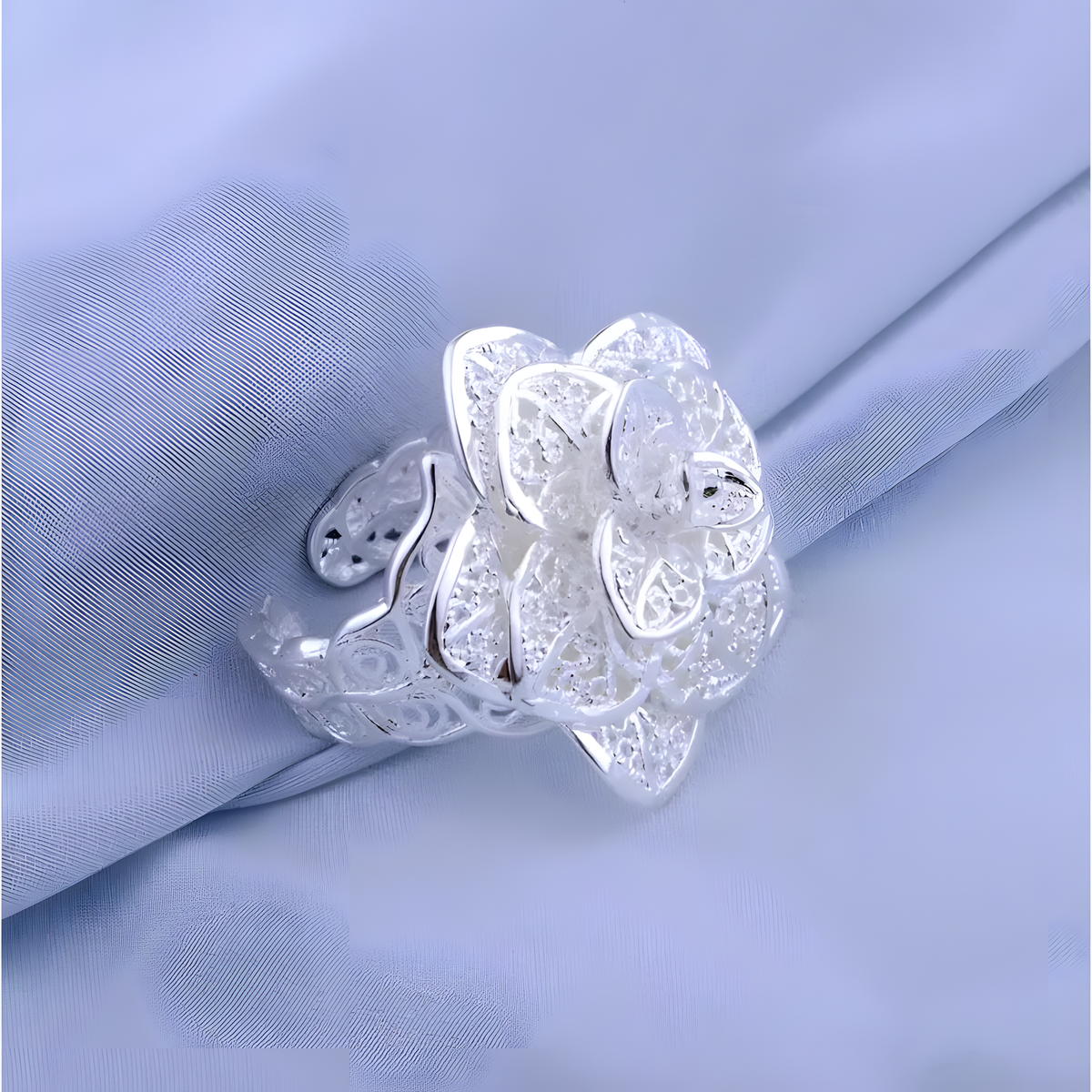 Three-Layer Flower Ring