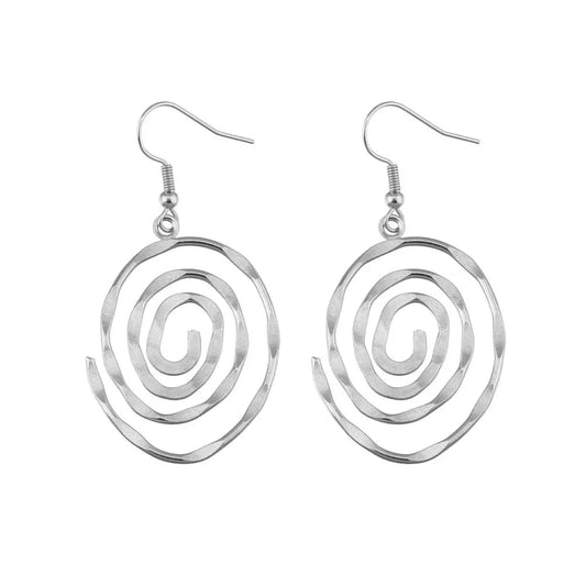Creative Hollow Circular Vortex Earrings For Women