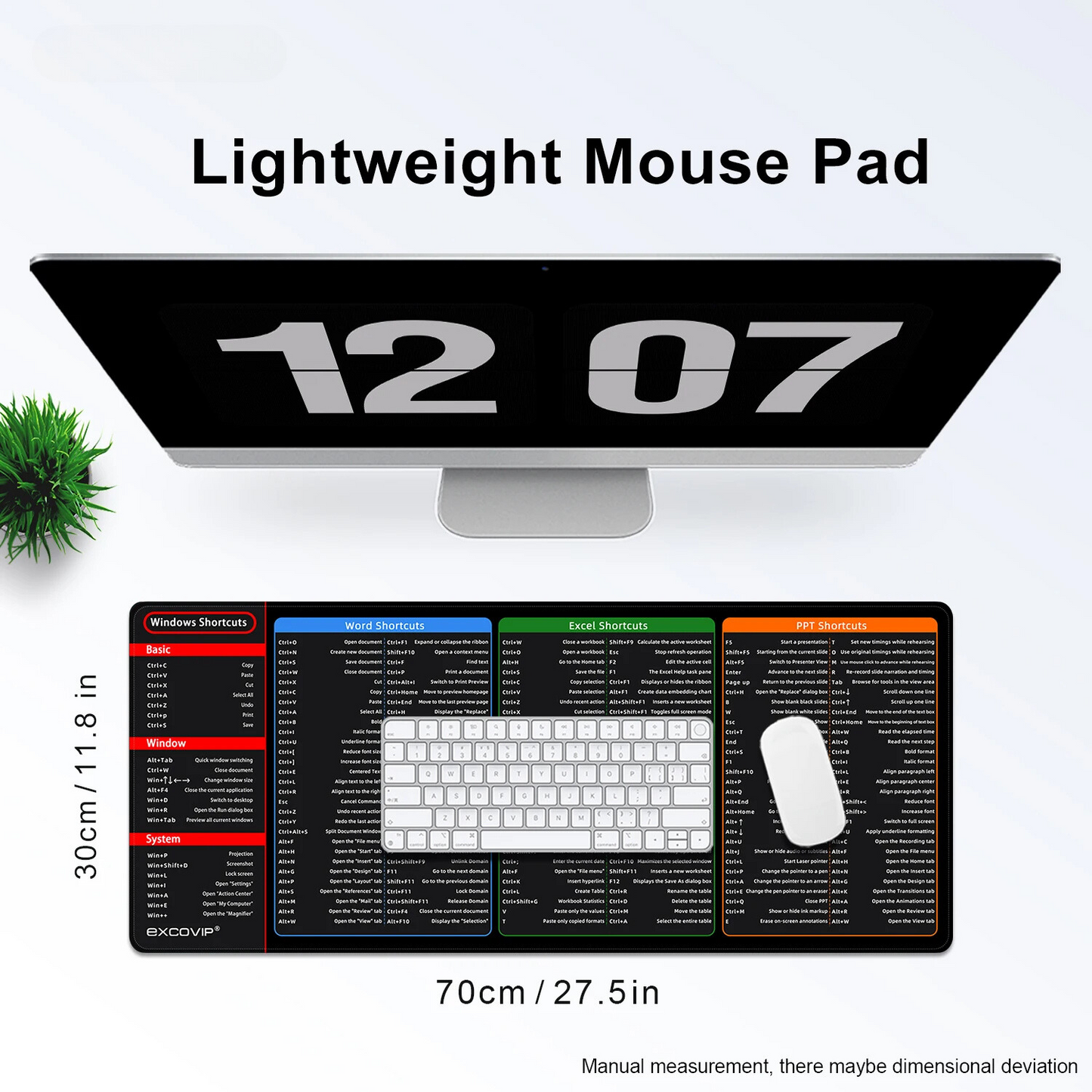 Mauspad mit Office-Shortcuts