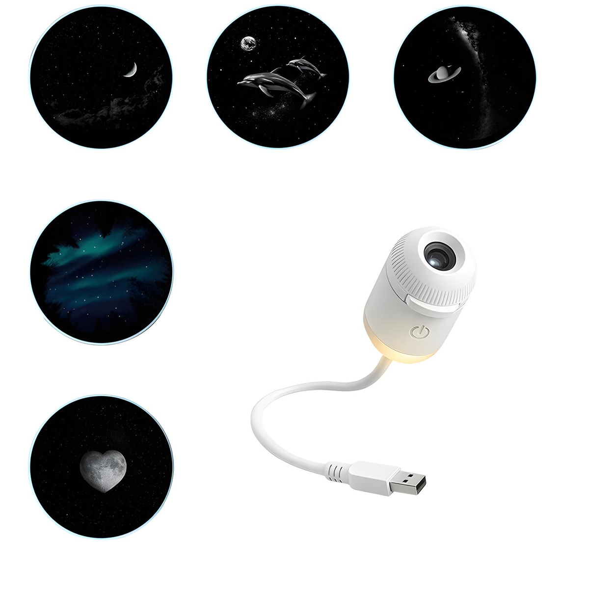 USB Star Projector With Slide Discs