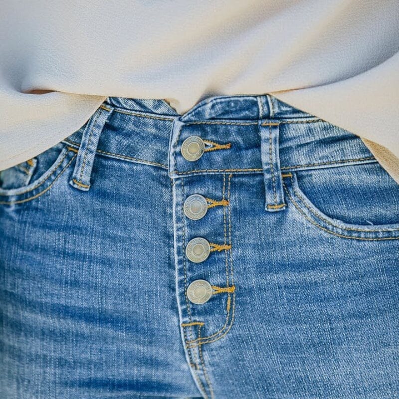 70-tals vintage jeans med hög midja