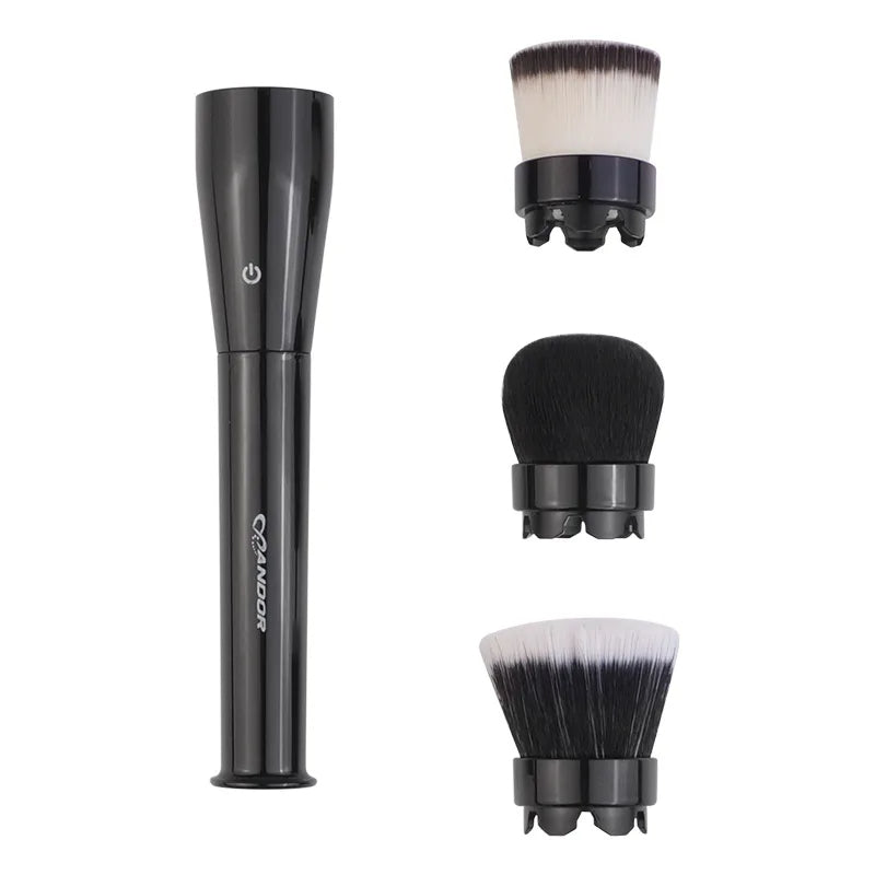 Electric Automatic 360 Degree Rotating Makeup Brush 3 in 1 Foundation Concealer Blush Brushes with Case