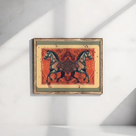 Speglad Styrka - Abstract Horse Art Poster