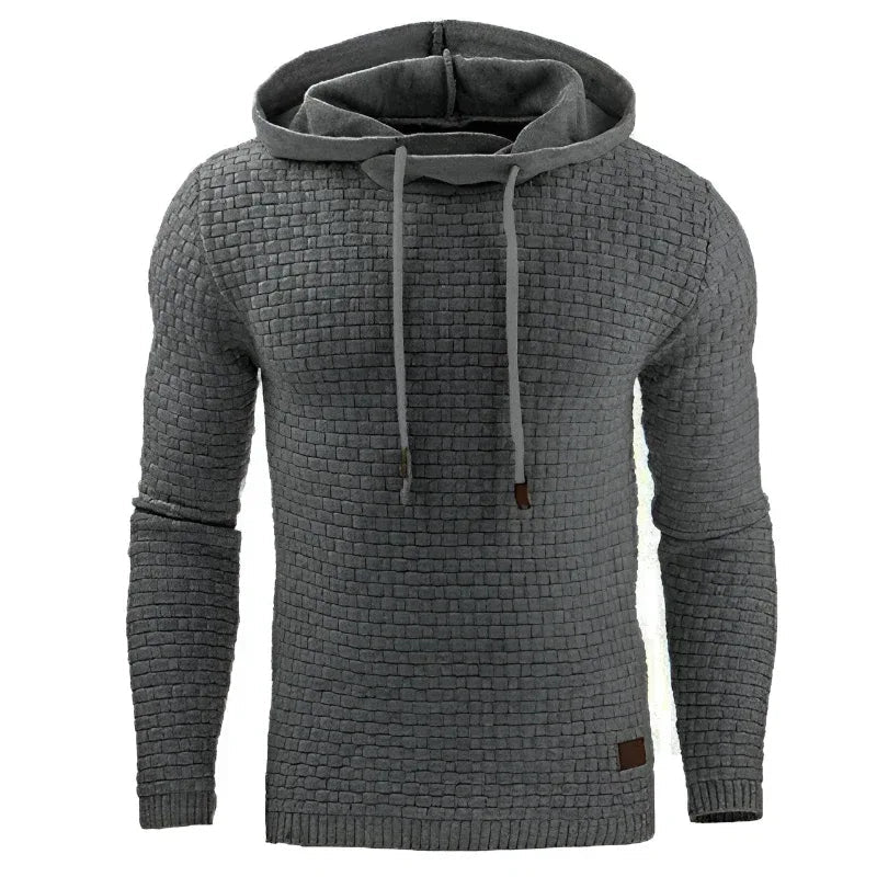 Men's Jacquard Sweater Long-Sleeved Hoodie Sweatshirt