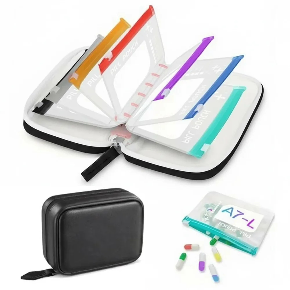Portable Silicone Pill Pouch Organizer