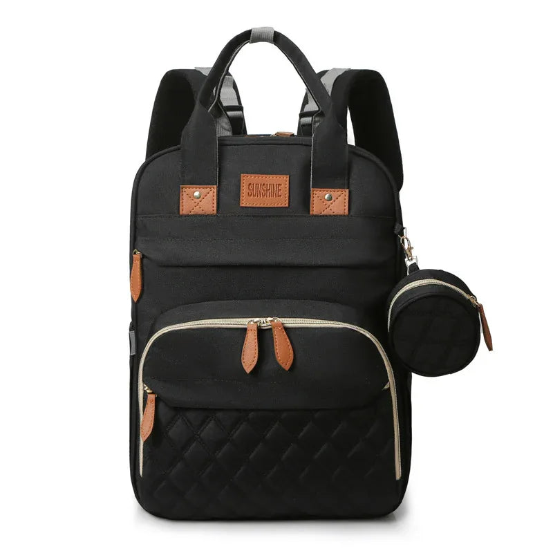 Diaper Bag Multifunction Travel Waterproof Boy Girl Unisex Portable Crib Backpack