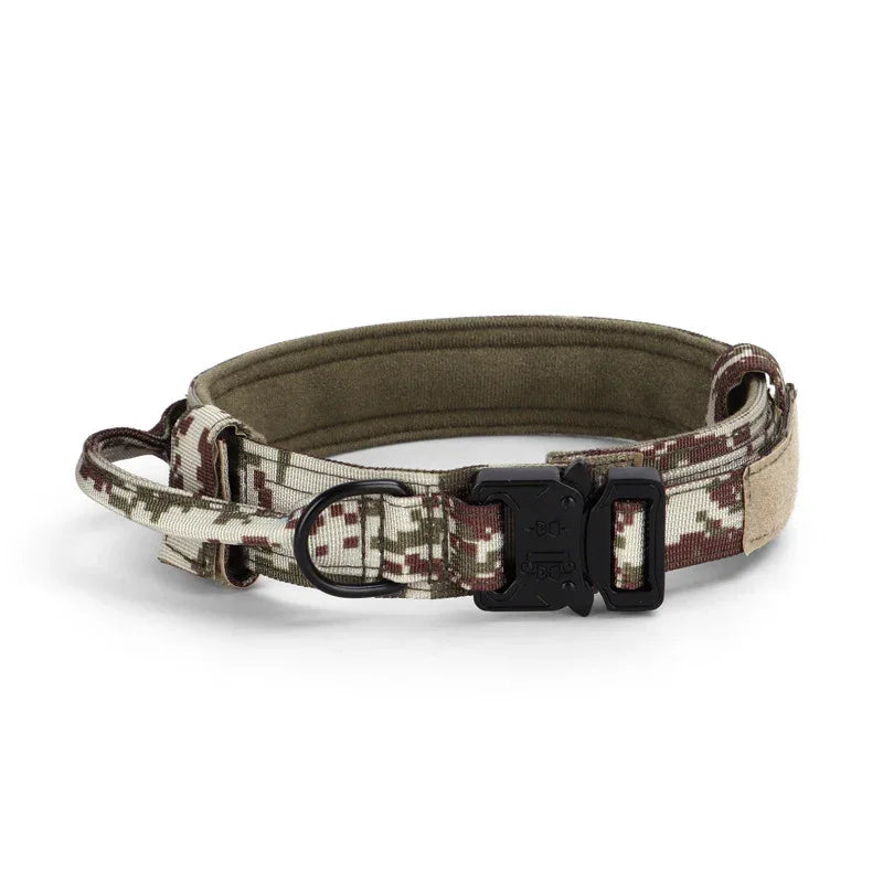 Tactical Adjustable Dog Collar Military German Shepherd Training Medium Large Pet Collar