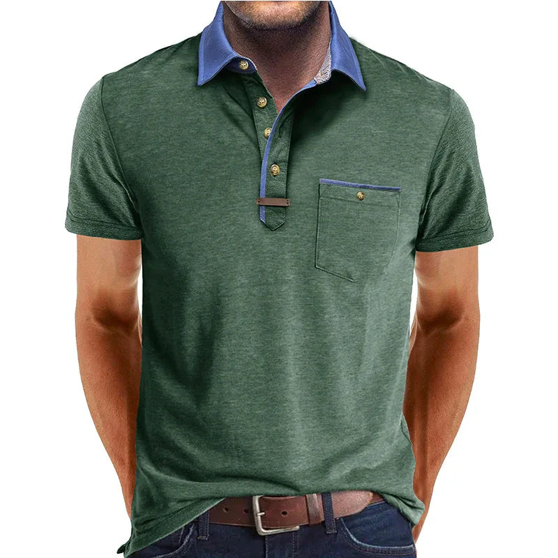 Short Sleeve Men's Summer Lapel Shirt