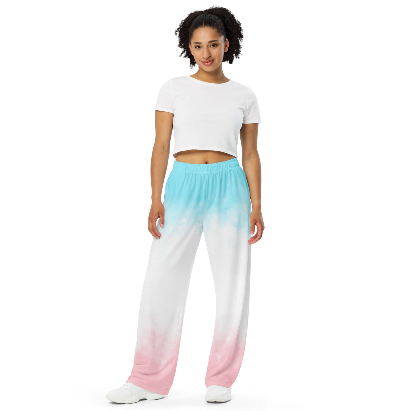 All-over print unisex wide-leg pants