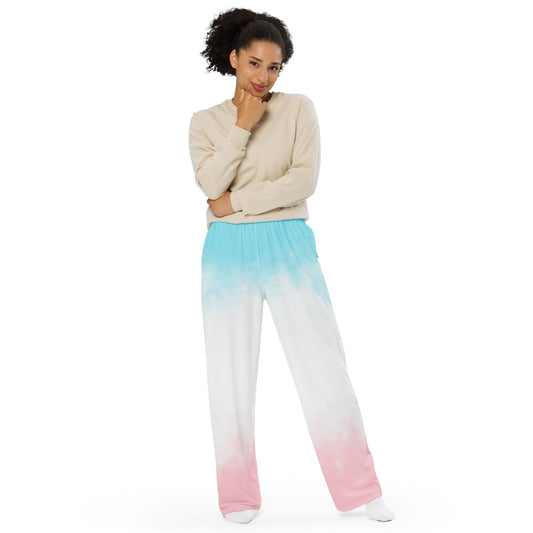 All-over print unisex wide-leg pants