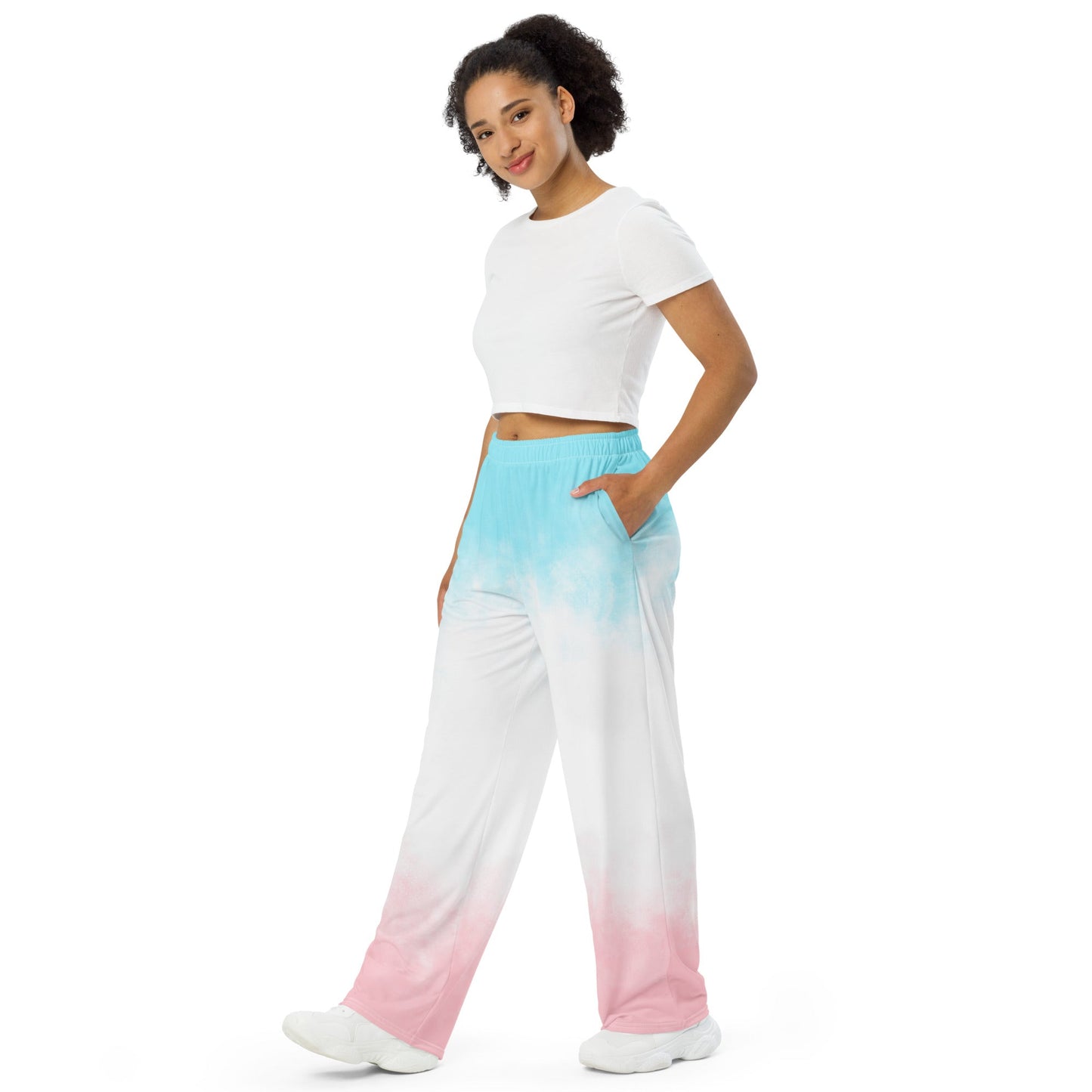 All-over print unisex wide-leg pants