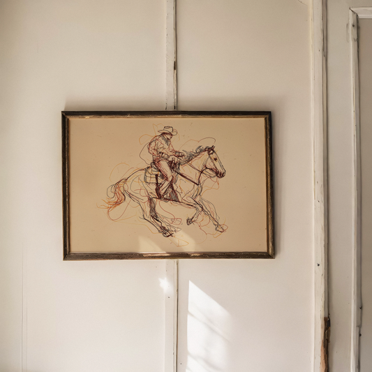 Running Wild – Kostenloses Pferdeskizzen-Kunstposter