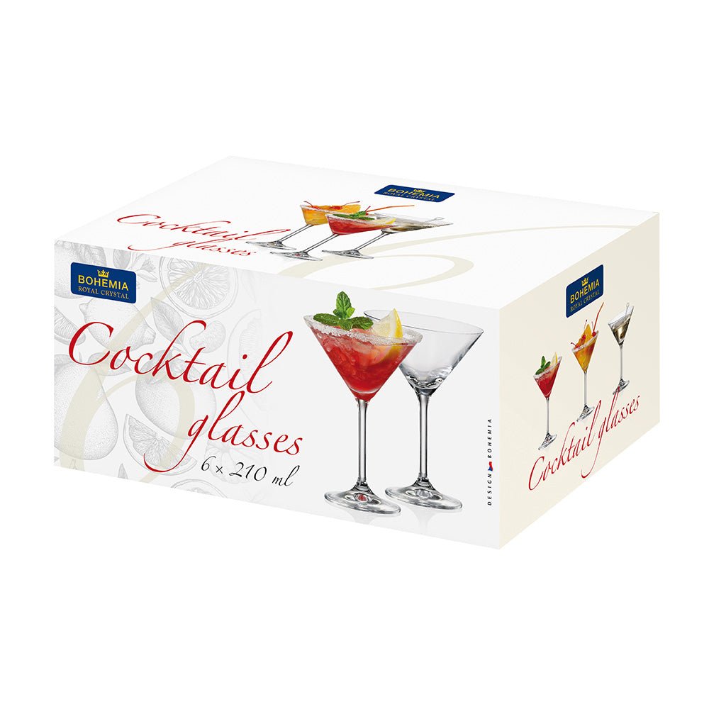 Bohemia Royal Crystal martiniglas 210 ml – 6-pack
