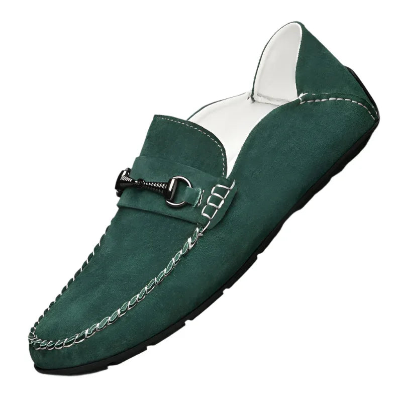 Men's Suede Leather Loafers Breathable Casual Shoes