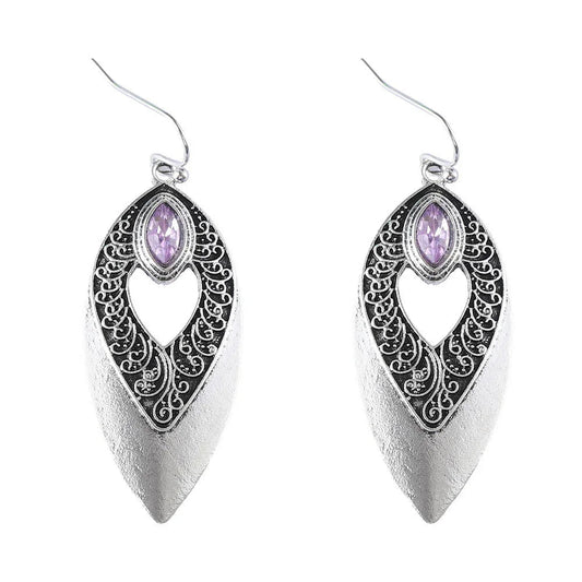 Women's Retro Ethnic Style Leaf Earrings