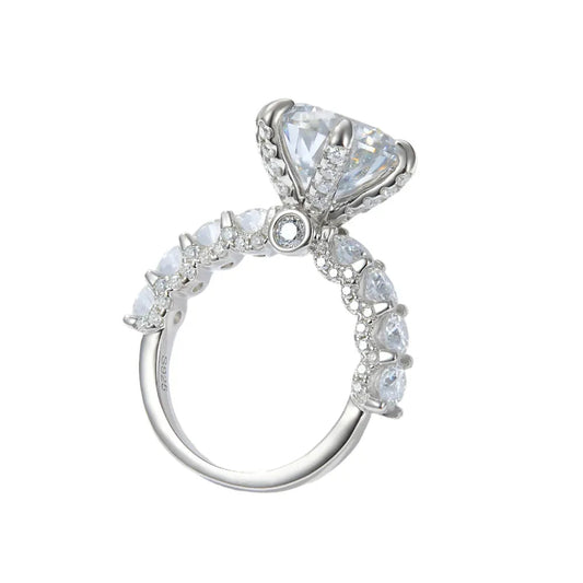Women's 5 Karat Cut Full Moissanite Luxury Ring