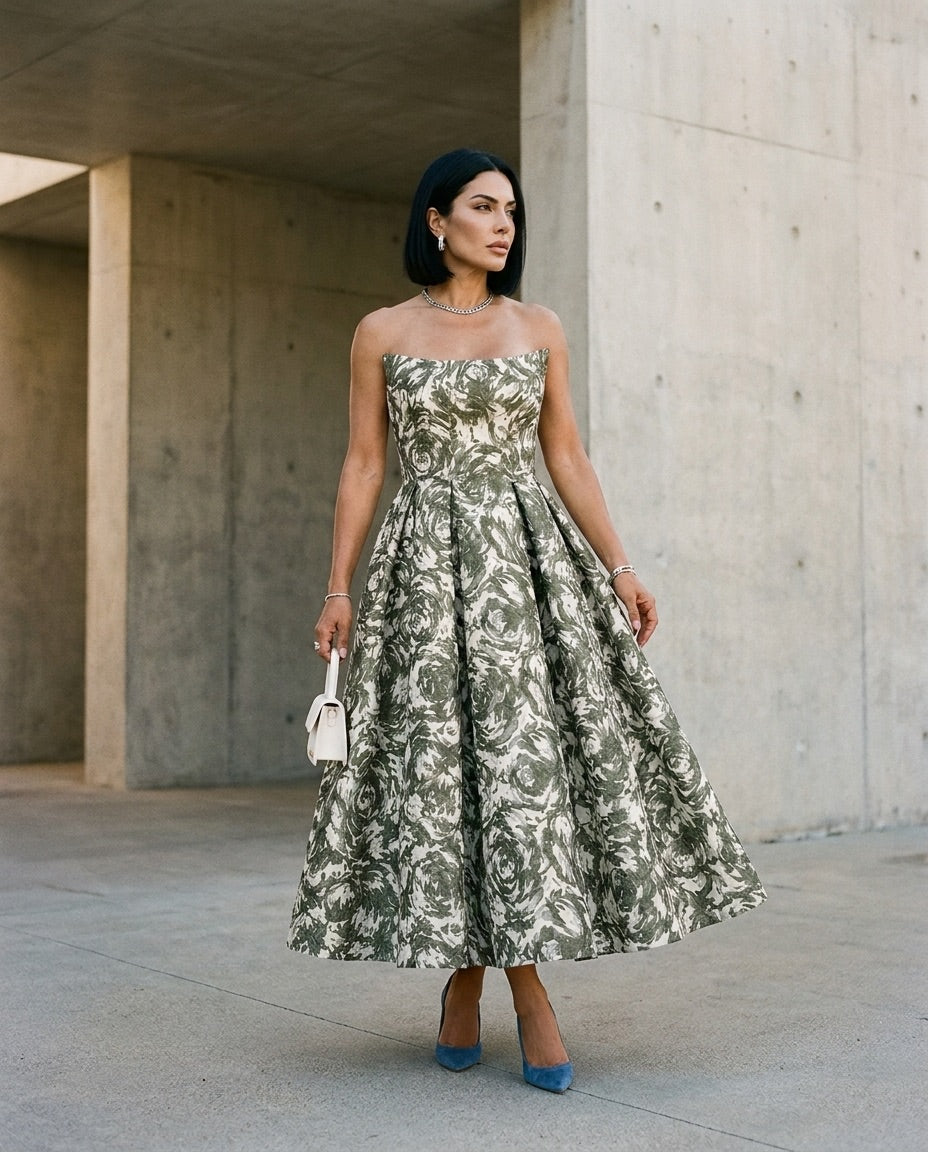 Tala Corset Midi Dress