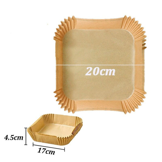 Einwegpapier Heißluftfritteuse Quadrat