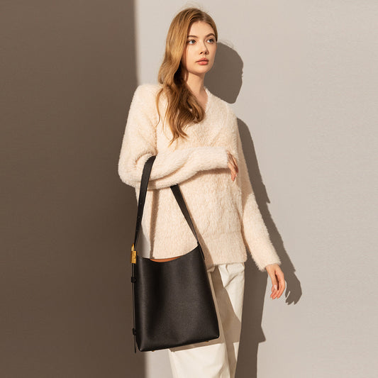 Essential Leather Bucket Bag-0