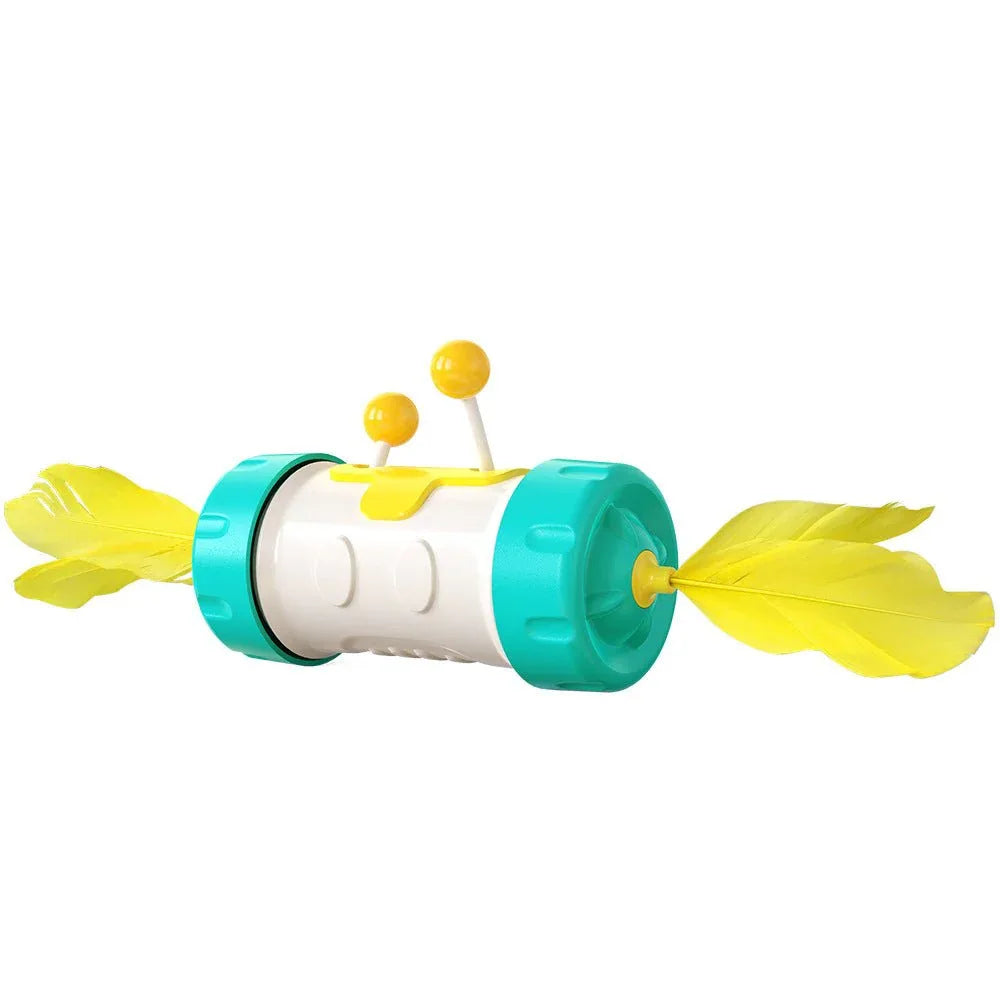Funny Moving Chasing Training Feather Cat Kitten Toys