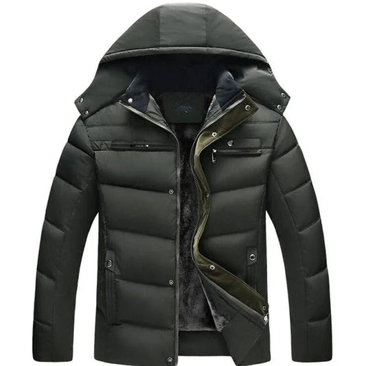 Hooded Slim Fit Down Padded Winter & Autumn Jacket For Men