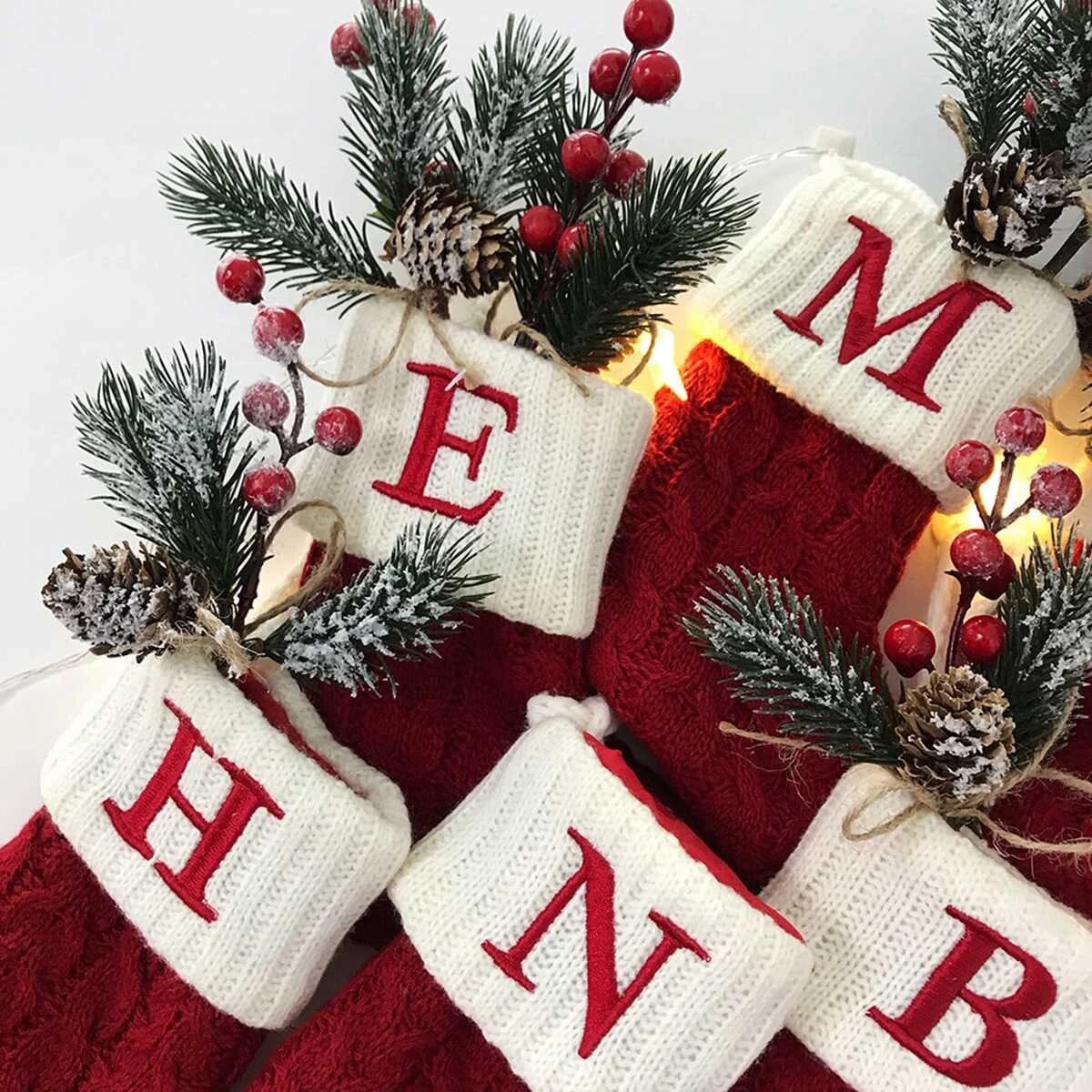 Julstrumpor med Bokstav