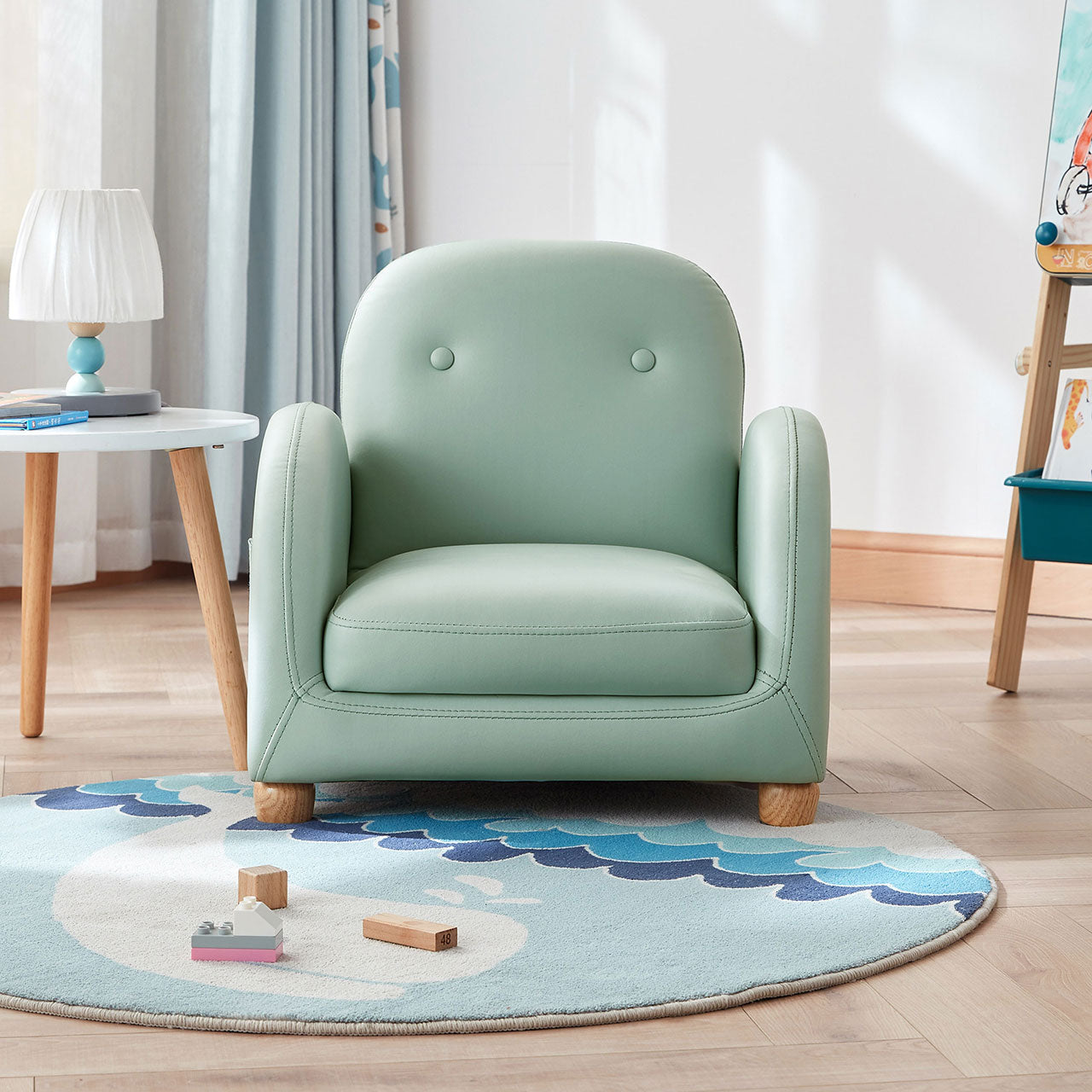 Lazy Cutie Kids Blue Recliner Chair-0