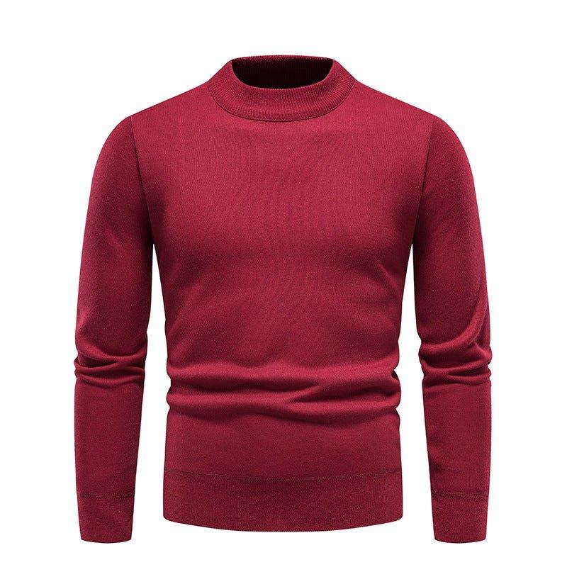 Men's Fleece-Lined Thick Round Neck Sweater
