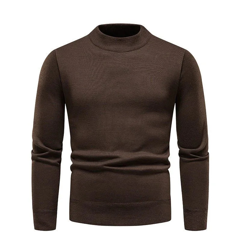 Men's Fleece-Lined Thick Round Neck Sweater