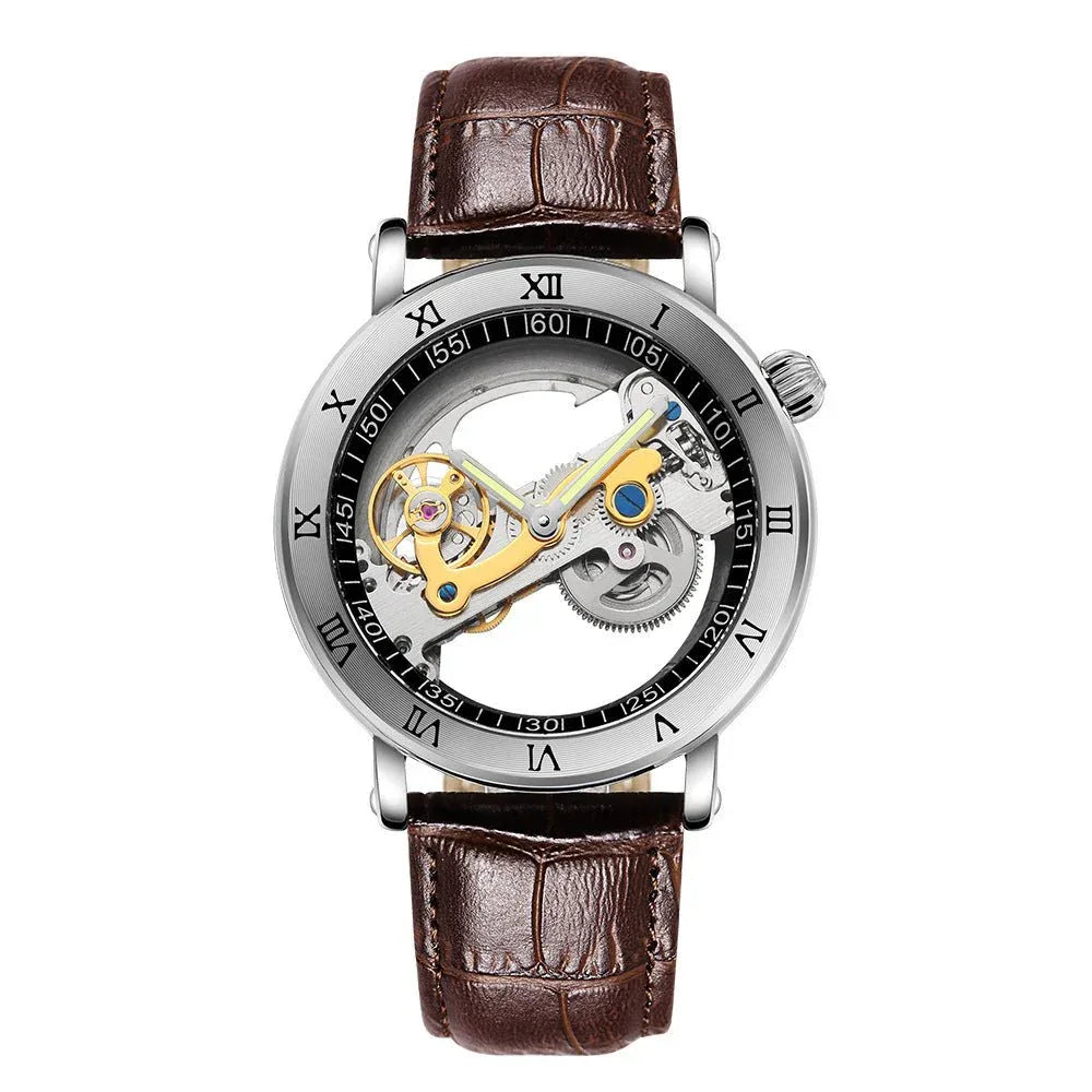 Men's Luminous Waterproof Mechanical Transparent Watch