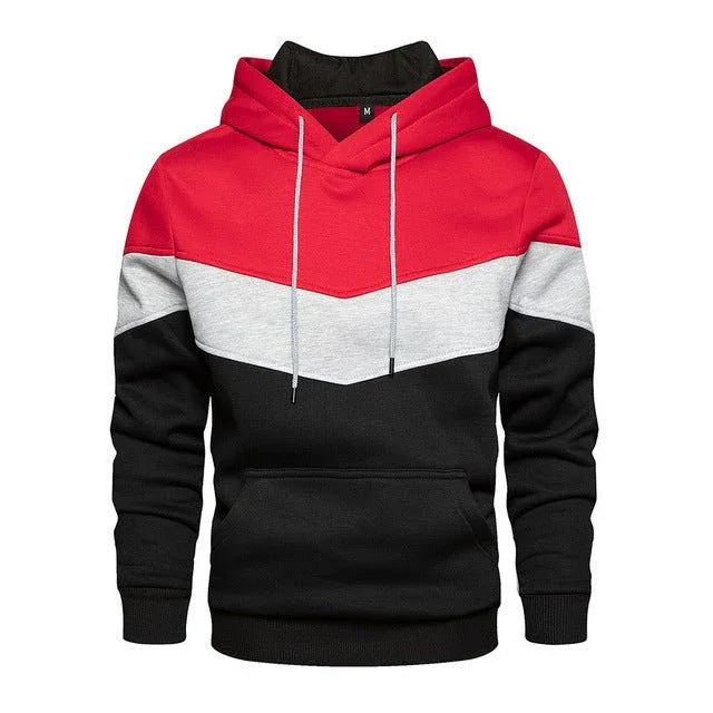 Men's Patchwork Casual Loose Fit Hoodies