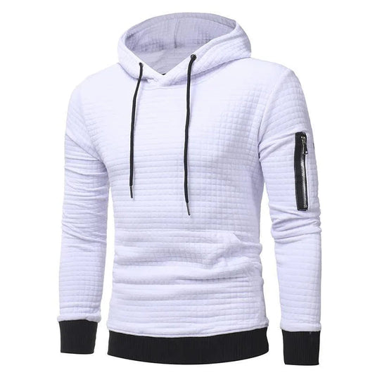 Men's Sweatshirt Hoodie With Arm Zipper Long Sleeve Slim Top