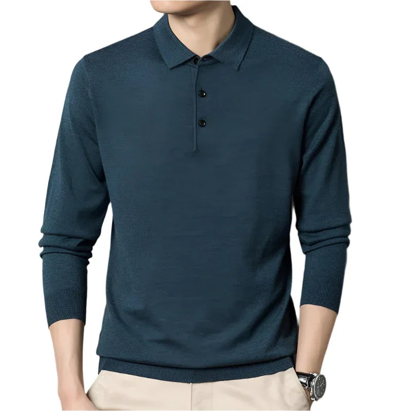 Men's Woolen Spring And Autumn Solid Color Sweater