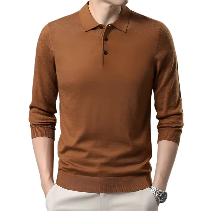 Men's Woolen Spring And Autumn Solid Color Sweater