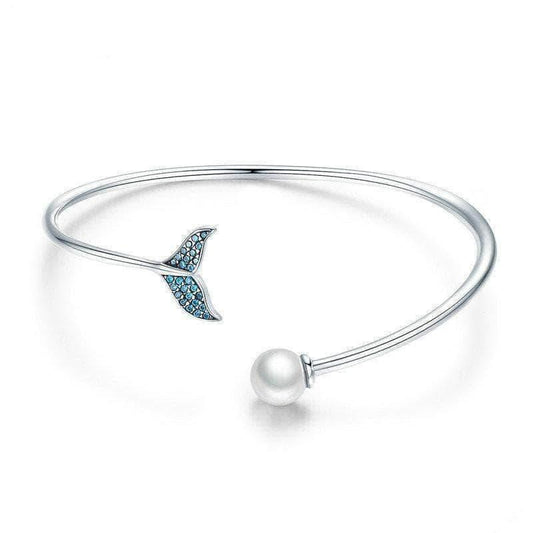 Mermaid's Tail 925 Sterling Silver Pearl Bracelet
