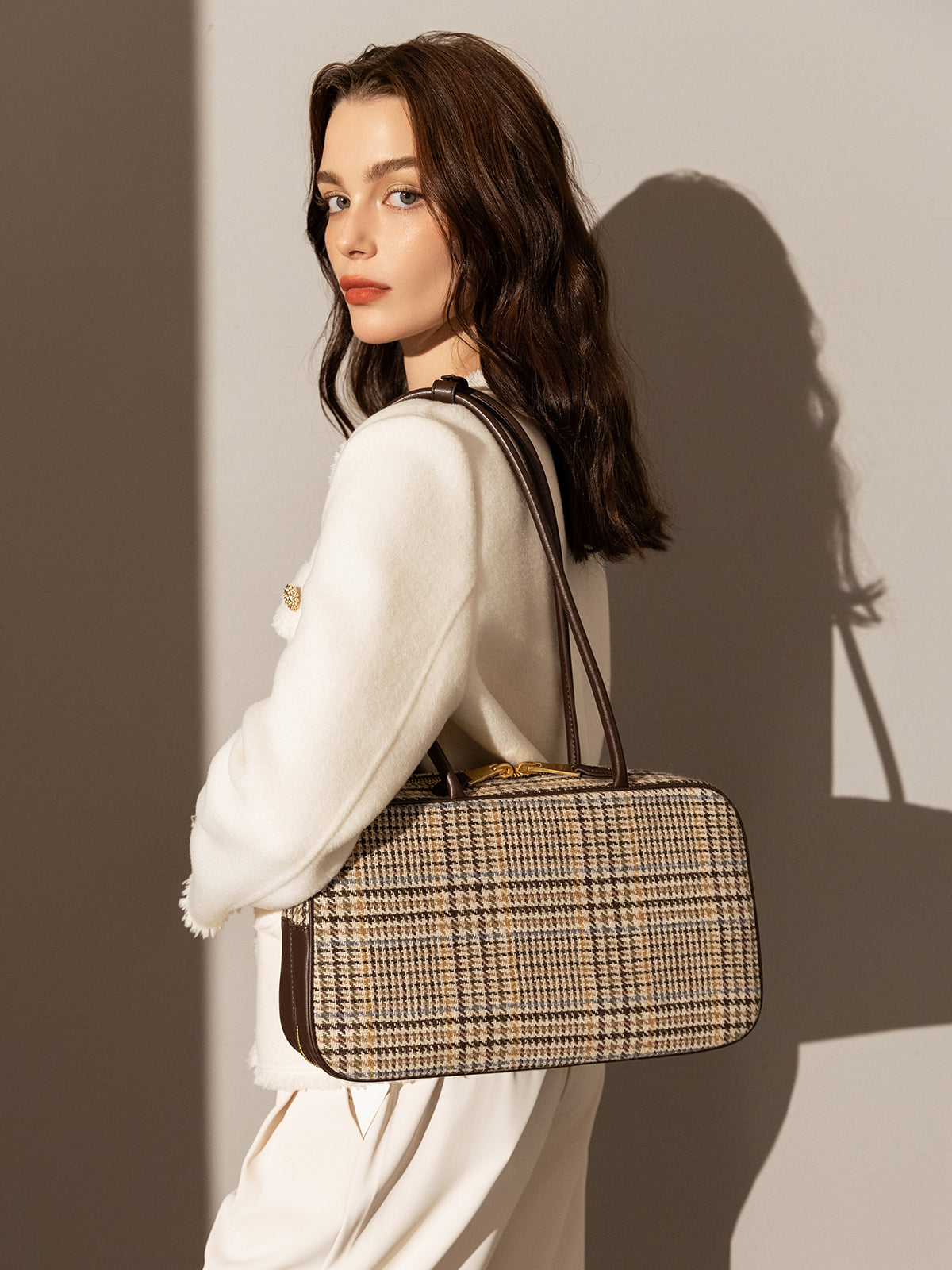 Sloane Tartan Top Handle Bag-3