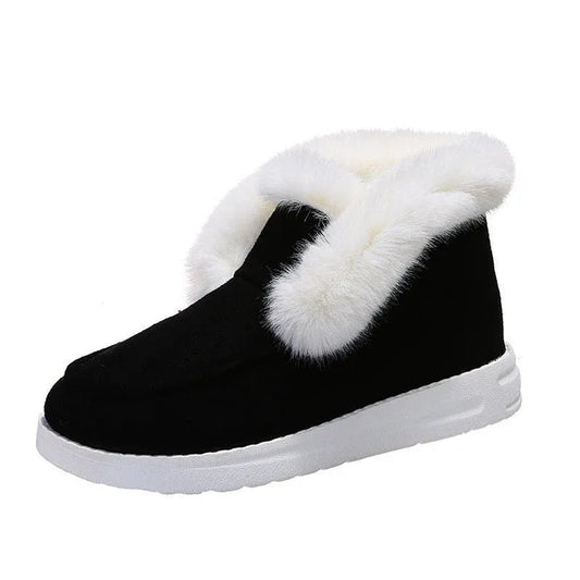 Snow Warm Winter Shoes Plush Fur Ankle Boots For Women