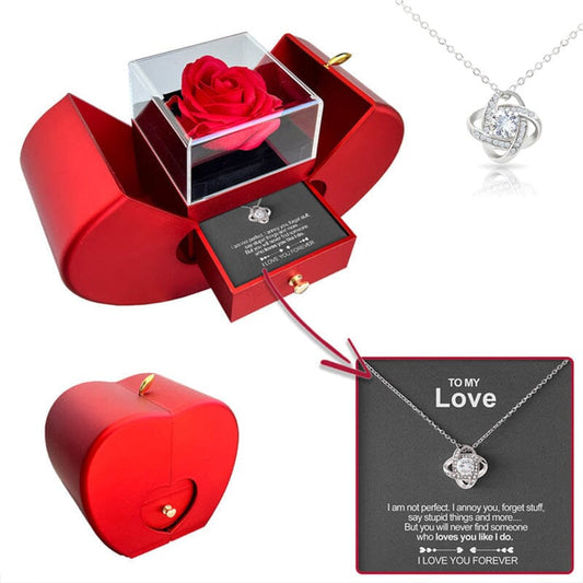 Für Meine Liebe - Halskette - Mit echter Rose - Geschenk für sie